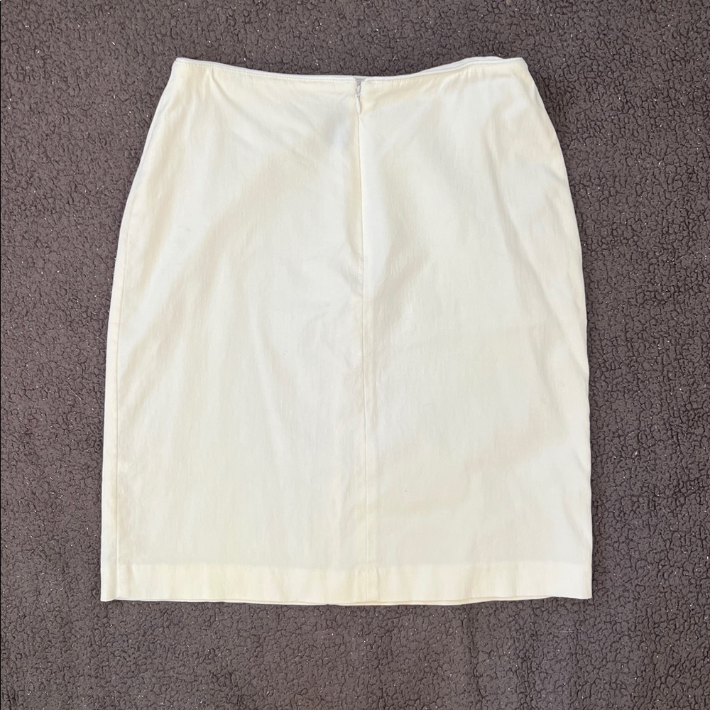 Express Pencil Skirt White Creamy lightly textured stretchy easy care